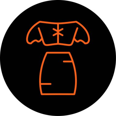 Bir kadın elbisesinin vektör illüstrasyonu