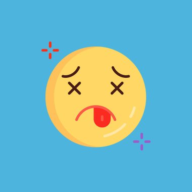 üzgün emoji simge vektörü.