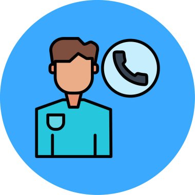 Çağrı. Web simgesi basit illüstrasyon