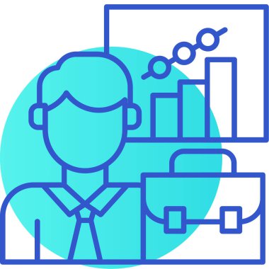 İş Analizi Modern simge, vektör illüstrasyonu