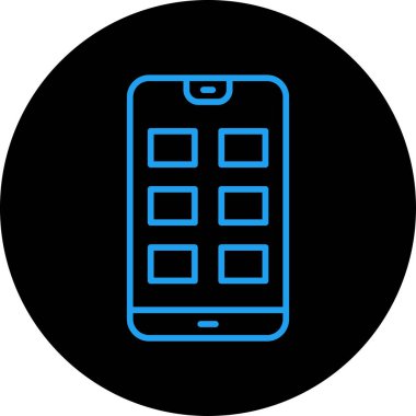 Cep telefonu. Web simgesi basit illüstrasyon