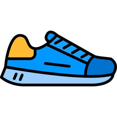 spor ayakkabısı ikon vektör illüstrasyonu