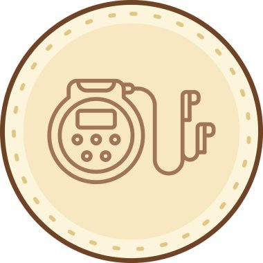 Bir kahve makinesi simgesinin vektör çizimi