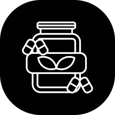 Bir ilaç şişesinin vektör çizimi