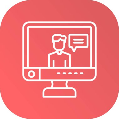 İnternet sohbeti. Web simgesi basit tasarım