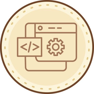 tarayıcı simgesi, vektör illüstrasyonu