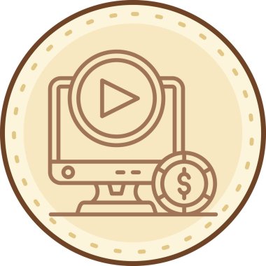 çevrimiçi sinema modern ikon vektör illüstrasyonu