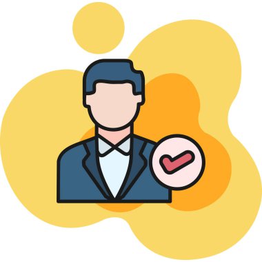 iş insanları simgesi, vektör illüstrasyonu basit tasarım