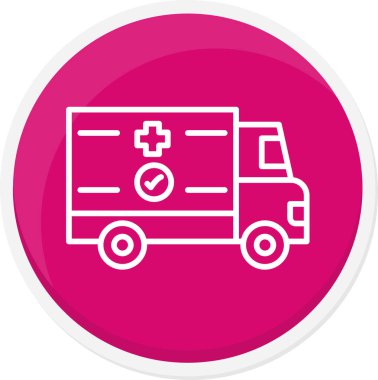 ambulans simgesi vektör illüstrasyonu