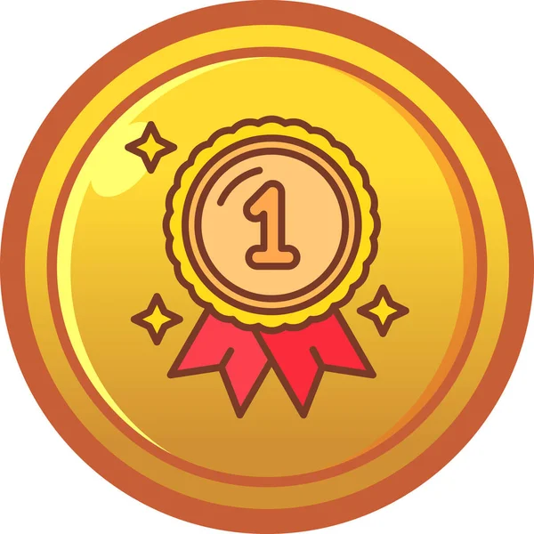 Madalya simgesi, vektör illüstrasyonu basit tasarım