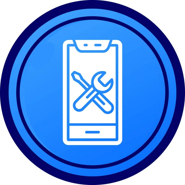 Telefon tamircisi. Web simgesi basit tasarım