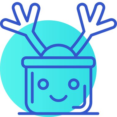 Bitkili bir tencerenin vektör illüstrasyonu