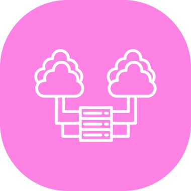 Bulut simgesi vektör illüstrasyonu