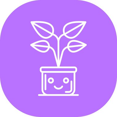 Bitki simgesinin vektör illüstrasyonu