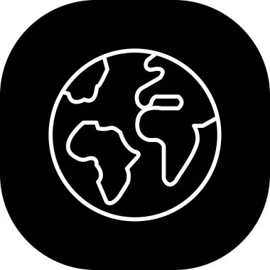 dünya simgesi, vektör illüstrasyonu basit tasarım