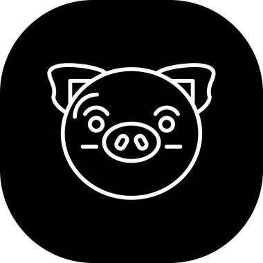 Domuz ikonu vektör illüstrasyonu