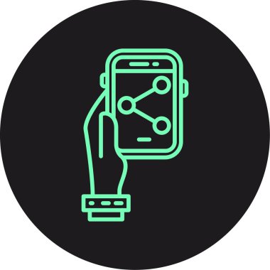 smartwatch simge vektör çizimi