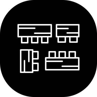 blok simgesi, vektör illüstrasyonu basit tasarım