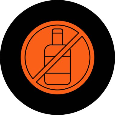 hiçbir alkol vektör çizim