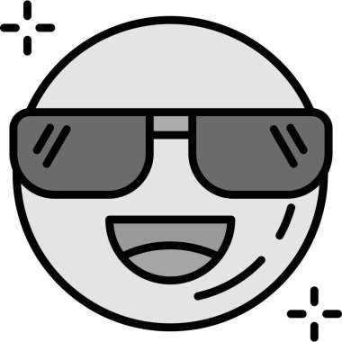 emoji havalı yüz simgesi - taslak biçimi