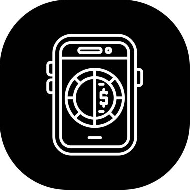 Para simgesinin vektör illüstrasyonu