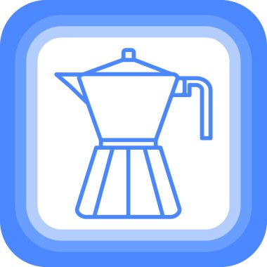 Bir kahve makinesi simgesinin vektör çizimi