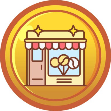 dükkan simgesi vektör illüstrasyonu