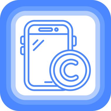 Cep telefonu simgesi, vektör illüstrasyonu