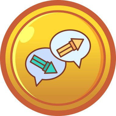 Tartışma simgesi, vektör illüstrasyonu basit tasarım