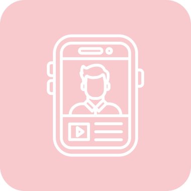 Akıllı telefon simgesinin vektör illüstrasyonu