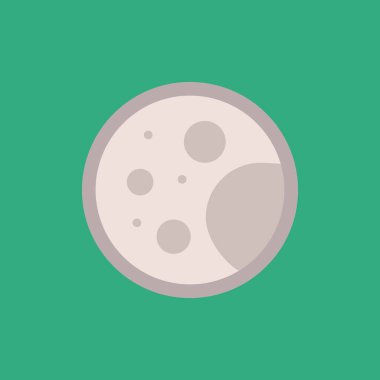 Ay düz illüstrasyon vektör simgesi