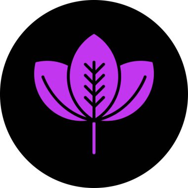 Çiçek simgesinin vektör illüstrasyonu