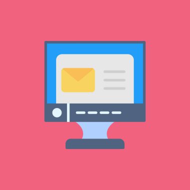 Bilgisayar simgesi vektörü. izole edilmiş sınır sembolü çizimi