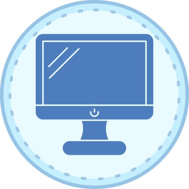 Bilgisayar. Web simgesi basit illüstrasyon