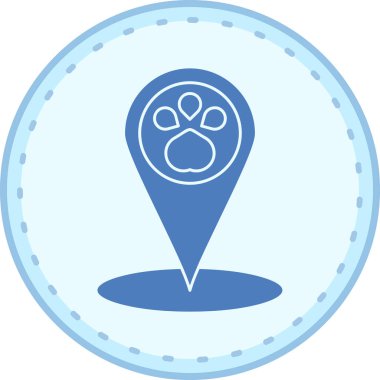 Moda biçimi izole edilmiş arkaplanda harita işaretleyici simgesi