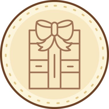 Yılbaşı hediyesi. Basit resimleme