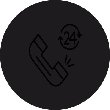 Beyaz arkaplanda siyah daireli bir saatin vektör simgesi