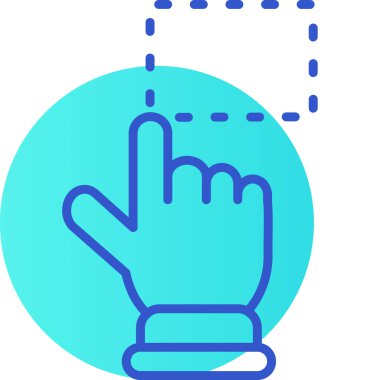 Klik. Web simgesi basit illüstrasyon