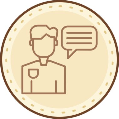 Konuş. Web simgesi basit illüstrasyon