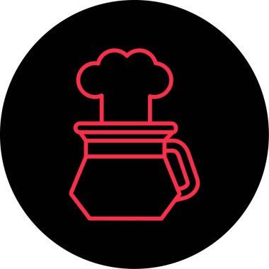 Kırmızı ve beyaz simgenin vektör illüstrasyonu