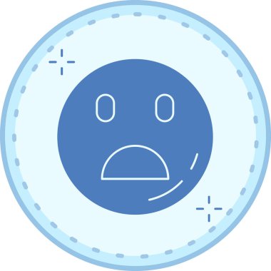 üzgün yüz simgesi, vektör illüstrasyonu