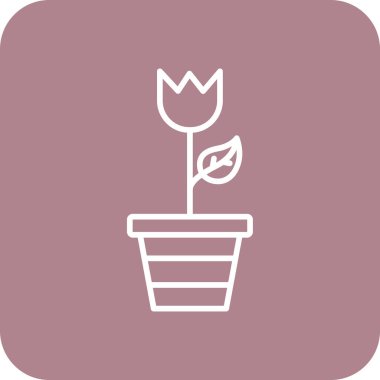 Çiçek simgesinin vektör illüstrasyonu