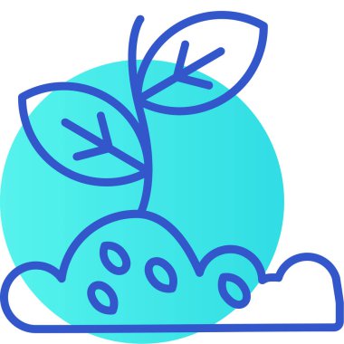 Bir bitki simgesinin vektör illüstrasyonu