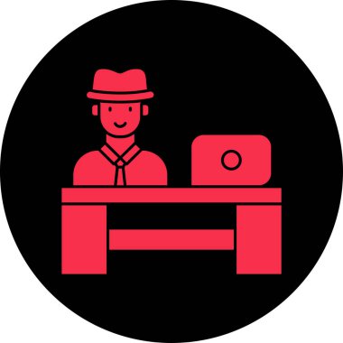 Çalışan bir adamın vektör çizimi