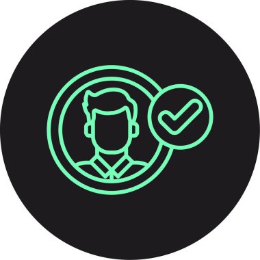 Bir insan simgesinin vektör illüstrasyonu