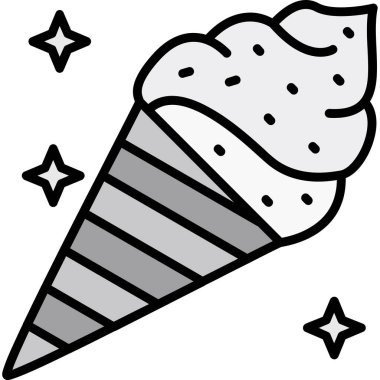 Dondurma koni simge vektör çizim