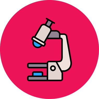 Mikroskop simgesi vektör çizimi