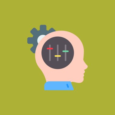 beyin ve insan kafası simgesi