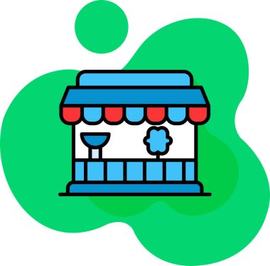 Dükkan. Web simgesi basit illüstrasyon