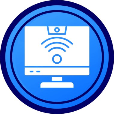 Kablosuz. Web simgesi basit illüstrasyon